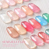 Born Pretty Semi Jelly Gel Nail Polish Jelly Deep Nude Gel Nail Polish Sheer Nude Natural Translucent Hemafree Soak Off Gel Pol