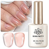 Born Pretty Semi Jelly Gel Nail Polish Jelly Nude Gel Nail Polish Sheer Coral Nude Natural Translucent Hemafree Soak Off Gel Po