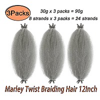 Marley Twist Braiding Hair Preseparated Springy Afro Twist Hair Kinky Twist Crochet Hair Braids For Distressed Soft Locs Sprin