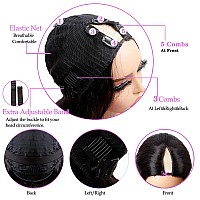 Xagujpo V Part Wigs Body Wave Brazilian Virgin Human Hair Wigs For Black Women Upgrade U Part Wigs Glueless Full Head Clip In Ha