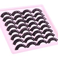 Russian Strip Lashes Natural Look False Eyelashes Fluffy D Curl Strip Eyelashes Wispy Thick Volume Fake Eye Lashes Cat Eye 16 Pa