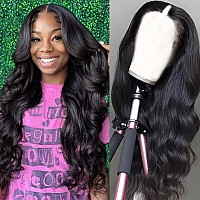 Xagujpo V Part Wig Human Hair Body Wave Wigs Upgrade U Part Wig Brazilian Virgin Human Hair Wigs For Black Women Glueless Clip I