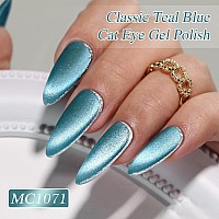 Double Rhythm 05 Oz Cat Eye Gel Polish With Magnet 15Ml Holographic Glitter Shimmer Translucent Jelly Color Magnetic Nail Polis