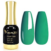 Venalisa Green Gel Nail Polish 1Pcs Green Gel Polish Green Color Nail Polish Gel High Gloss Soak Off U V Gel Nail French Nail M