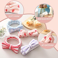 Vitever 4 Pack Spa Headband For Makeup And Face Washing Microfiber Bow Tie Headbands Trendy Gifts For Women And Girls