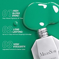 Melodysusie Thick Green Gel Polish15Ml Bright Parrot Green Gel Nail Polish Spring Summer Color 347 Soak Off Uv Led Nail Lamp G