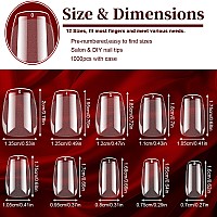 Febsnow 1000Pcs Extra Short Coffin Nail Tips Soft Acrylic Full Cover False Flake Gel Nails For Nail Salon Nail Extension Nail Sh