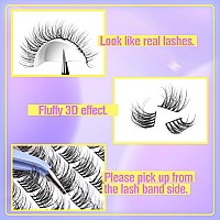 Natural Lash Clusters Wispy Cluster Eyelash Extensions Short Diy Lash Extensions 64 Pcs Cd Curl Individual Lash Fluffy Eyelash C