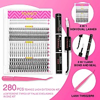 Tdance Lash Clusters Kit Individual Cluster Lash Extensions Diy Multitype Mixed False Eyelash Tray Bottom Spikevolume Lashes