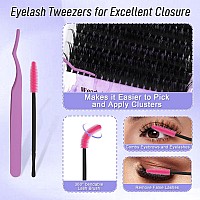 Diy Lash Extension Kit 60D80D Lash Cluster Kit With 240 Pcs Cd Curl 1216Mm Mixedindividual Lashes Clusters Lash Band And Sea