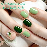 Born Pretty Green Gel Nail Polish Carnival Evergreen Gel Nail Polish Set Glitter Green Sparkle Gel Polish Nail Art Varnish Manic