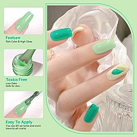 Born Pretty Green Gel Nail Polish Carnival Evergreen Gel Nail Polish Set Glitter Green Sparkle Gel Polish Nail Art Varnish Manic