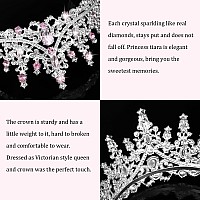 Curasa Pink Tiaras For Women Silver Princess Crown Birthday Tiara For Little Girls Quinceanera Crown Queen Crowns Wedding Tiaras