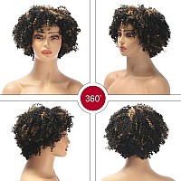 Larima Pixie Cut Wig Human Hair Short Curly Wigs For Black Women 1B27 8 Highlight Curly Pixie Cut Wig With Bangs Tight Curly H