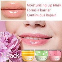 3 Pcs Bee Lip Balm Honey Pot Honey Strawberry Apple Lime Lip Mask Overnight Propolis Moisturizing Lip Balm Hydrating Preven