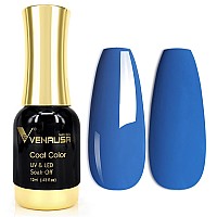 Venalisa Blue Gel Nail Polish 1Pcs Blue Gel Polish Blue Color Nail Polish Gel High Gloss Soak Off Gel Nail French Nail Manicure