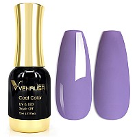 Venalisa Purple Lavender Gel Nail Polish 1Pcs Light Purple Gel Polish Pastel Purple Color Nail Polish Gel High Gloss Soak Off U