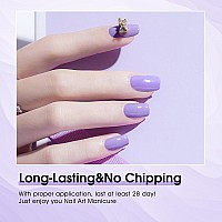 Venalisa Purple Lavender Gel Nail Polish 1Pcs Light Purple Gel Polish Pastel Purple Color Nail Polish Gel High Gloss Soak Off U