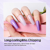 Venalisa Purple Lavender Gel Nail Polish 1Pcs Light Purple Gel Polish Pastel Purple Color Nail Polish Gel High Gloss Soak Off U