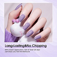 Venalisa Purple Lavender Gel Nail Polish 1Pcs Light Purple Gel Polish Pastel Purple Color Nail Polish Gel High Gloss Soak Off U