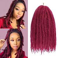 Zrq 18 Inch Marley Twist Braiding Hair Burgundy Afro Twist Hair 8 Packs Afro Kinky Marley Braiding Hair For Faux Locs Afro Twis