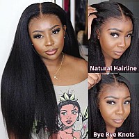 Yiroo Bye Bye Knots Pre Everything Wig Invisible Knots Yaki Straight 7X5 Lace Front Wigs Human Hair Glueless Wig Human Hair Pre