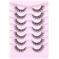 Kiromiro Eyelashes Wispy 14Mm False Lashes Natural Look Clear Band Lashes Cat Eye Invisible Daily Faux Mink Eyelashes Handmade S