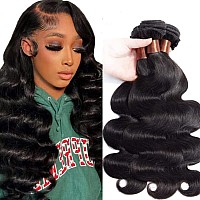 Blackmoon Hair Brazilian Virgin Human Hair 3 Bundles Body Wave Human Hair Bundles Brazilian Hair Bundles Weave Bundles Human Hai