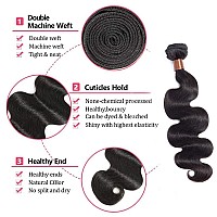 Blackmoon Hair Brazilian Virgin Human Hair Body Wave Single Bundle 16Inch Human Hair Weave Body Wave For Black Woman Human Hair