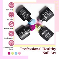 Jodsone 23 Pcs Gel Polish Kit Colorful Fashion Classic Nail Gel Set 3 Bottles Of Base Coat Matte And Glossy Top Coat