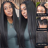 Yiroo Bye Bye Knots Pre Everything Wig Invisible Knots Yaki Straight 7X5 Lace Front Wigs Human Hair Glueless Wig Human Hair Pre