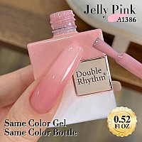 Double Rhythm Translucent Gel Polish Sheer Neutral Natural Light Milky Same Color Same Bottle 15Ml Jelly Nail Polish Nail Art Di