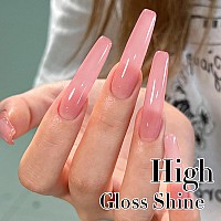 Double Rhythm Translucent Gel Polish Sheer Neutral Natural Light Milky Same Color Same Bottle 15Ml Jelly Nail Polish Nail Art Di