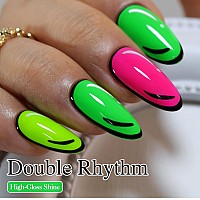 Double Rhythm 15Ml Gel Nail Polish Pure Sheer Same Color Same Bottle Soak Off Gel Polish Art Manicure Salon Diy At Home For Wome