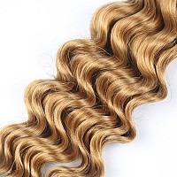 Afrodiva Human Braiding Hair 1 Bundle 50G 22 Inch Deep Wave Bulk Human Hair For Braiding Brown Wet And Wavy Braiding Hair No Wef