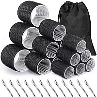 Rollers Hair Curlers 30Pcs Set With 18Pcs Hair Roller 3 Sizes 6 Large Rollers 6 Medium Rollers 6 Small Rollers And 12 Clips