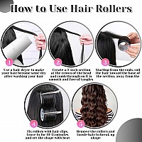 Rollers Hair Curlers 30Pcs Set With 18Pcs Hair Roller 3 Sizes 6 Large Rollers 6 Medium Rollers 6 Small Rollers And 12 Clips