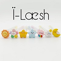 Ilaesh 7Pcs Eyelash Brush Lash Wand Tube Makeup Tool Eyelash Extension Supplies Diamond Mascara Mix Color Twirling Cute