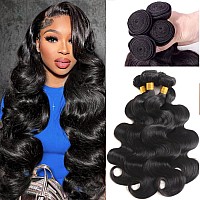 Bundles Human Hair 24 26 28 30 Inch Brazilian Body Wave Human Hair 4 Bundles 12A Hair Bundles Deals Human Hair Body Wave Bundles