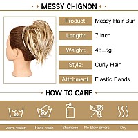 Hmd Tousled Updo Messy Bun Hairpiece Hair Extension Ponytail With Elastic Rubber Band Updo Ponytail Hairpiece Synthetic Hair Ext