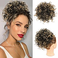 Lommel Messy Bun Hair Piece For Women 70G Elastic Drawstring Loose Wave Curly Hair Buns Hair Piece Synthetic Hair Bun Hair Exten