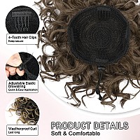 Lommel Messy Bun Hair Piece For Women 70G Elastic Drawstring Loose Wave Curly Hair Buns Hair Piece Synthetic Hair Bun Hair Exten