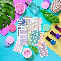 Danneasy 16 Sheets Gradient Color Nail Polish Stickers Full Nail Wraps For Women Stick On Fingernail Nails Self Adhesive Nail Po