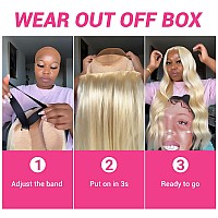 32Inch Wear And Go Glueless Wigs Human Hair Pre Plucked Pre Cut For Beginners 613 Blonde Lace Front Wigs Human Hair 13X4 Hd Tran