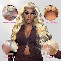 32Inch Wear And Go Glueless Wigs Human Hair Pre Plucked Pre Cut For Beginners 613 Blonde Lace Front Wigs Human Hair 13X4 Hd Tran