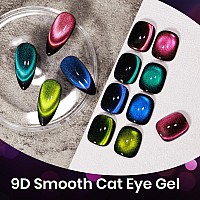 Mizhse 9D Cat Eye Gel Nail Polish Magnetic Gel Polish Red Galaxy Holographic Soak Off Gel Nail Polish For Nail Art Manicure At