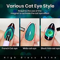 Mizhse 9D Smooth Cat Eye Gel Nail Polish Galaxy Magnetic Gel Polish Galaxy Holographic Gel Polish Soak Off Gel Nail Polish For