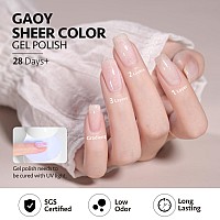 Gaoy Jelly Nude Gel Nail Polish 16Ml Sheer Pink Glitter Gel Polish Shimmering Translucent Uv Light Cure For Nail Art Diy 2165