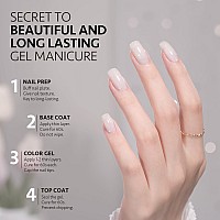 Gaoy Jelly Nude Gel Nail Polish 16Ml Sheer White Glitter Gel Polish Shimmering Translucent Uv Light Cure For Nail Art Diy 216