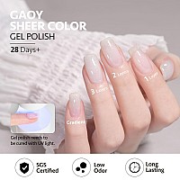 Gaoy Jelly Nude Gel Nail Polish 16Ml Sheer White Glitter Gel Polish Shimmering Translucent Uv Light Cure For Nail Art Diy 216